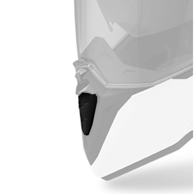 COMMANDER 2 CHIN VENT BUTTON BLACK GLOSS (FOR ALL GLOSS GRAPHICS) - TU