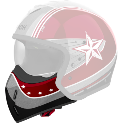 J110 CHIN GUARD COMMAND BURGUNDY GLOSS - TU