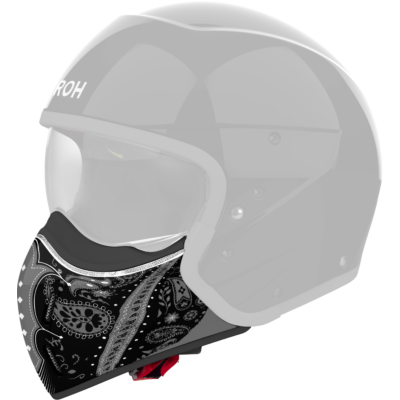 J110 CHIN GUARD PAESLY BLACK GLOSS - TU