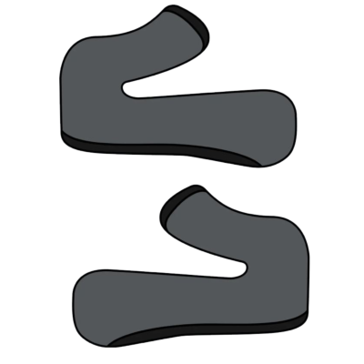 TRR-S WASHABLE CHEEK PADS BLACK